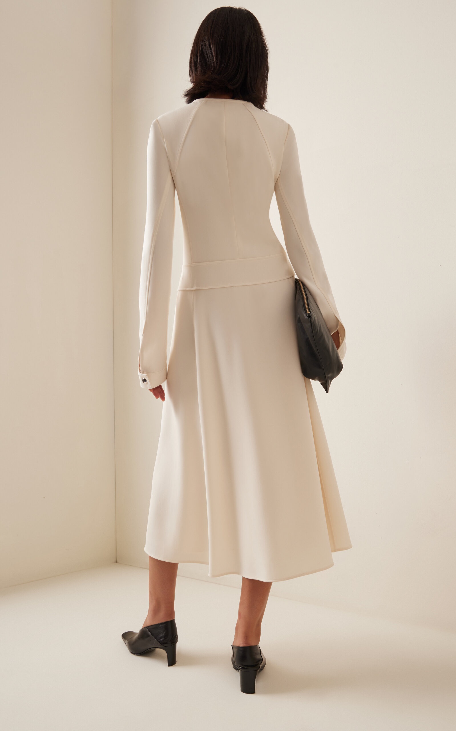 Crepe Dress ivory - 4