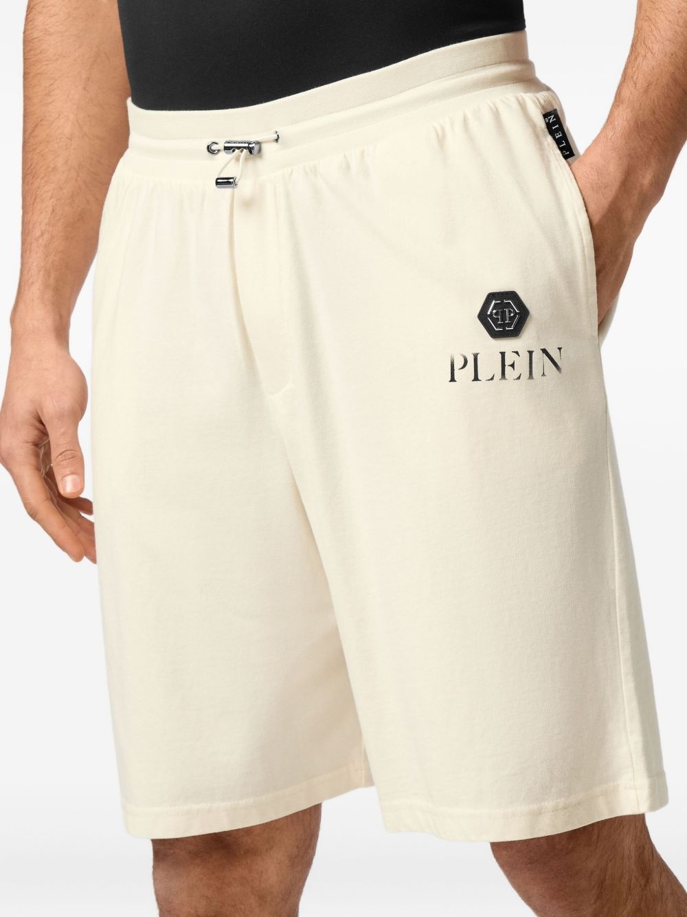 logo-appliqué track shorts - 5