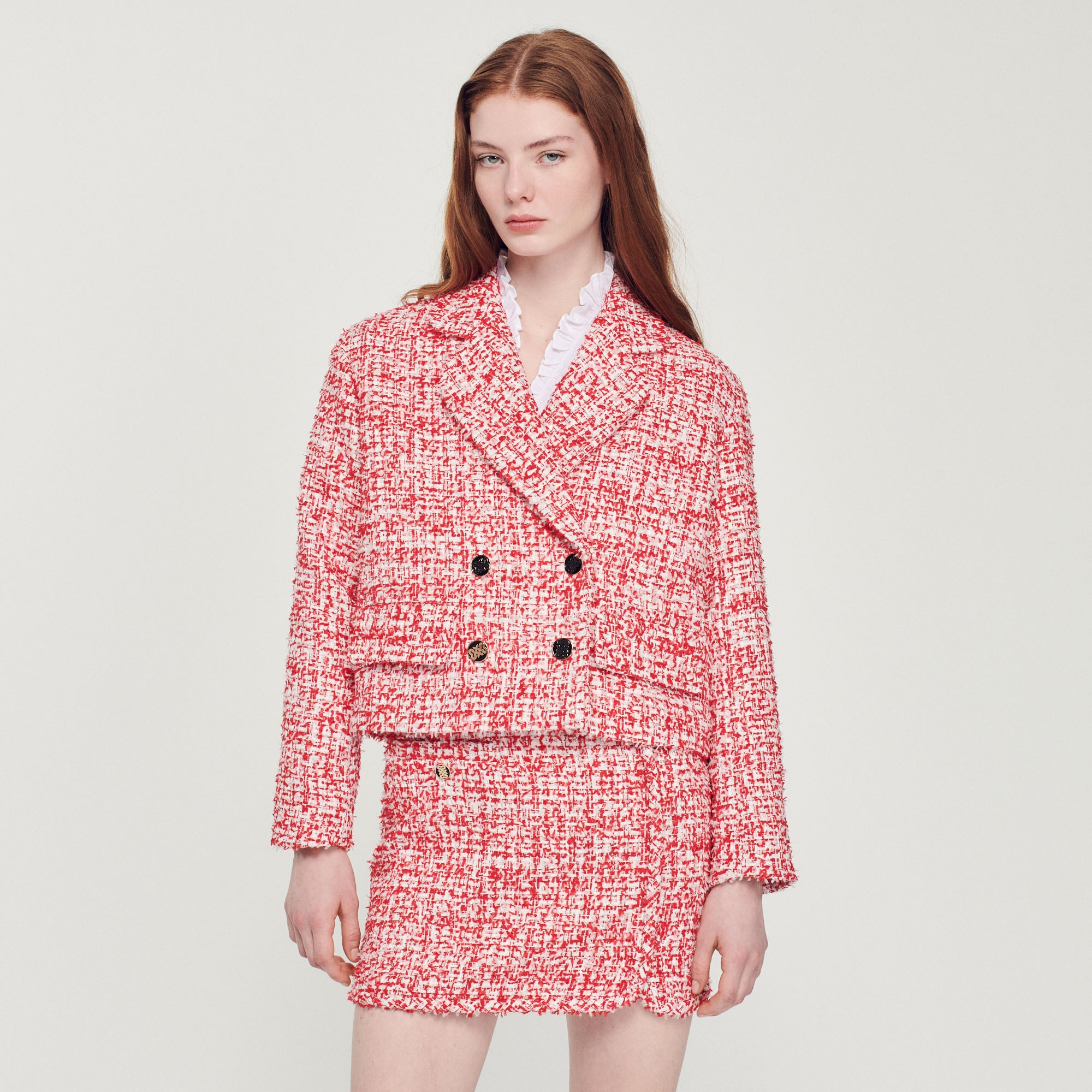 Cropped tweed jacket - 5