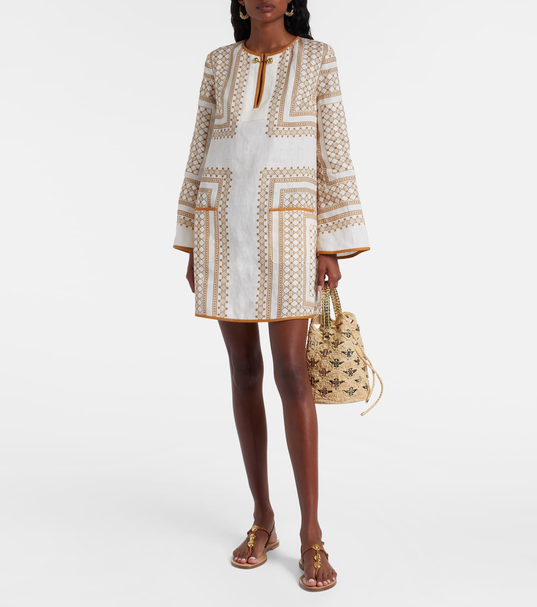Printed linen tunic - 2