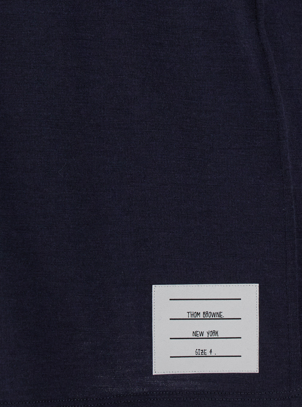 Thom Browne Men Blue T-Shirt With Logo Patch In Stretch Wool Man - 3