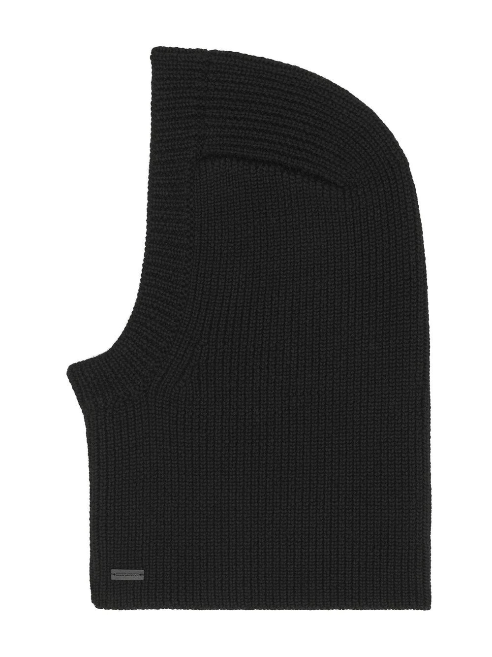 large ribbed balaclava in wool - 2