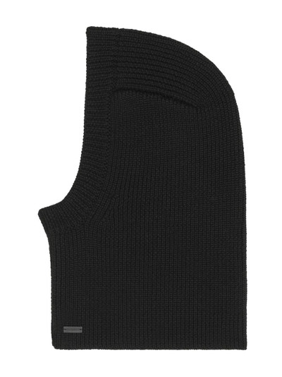 SAINT LAURENT large ribbed balaclava in wool outlook