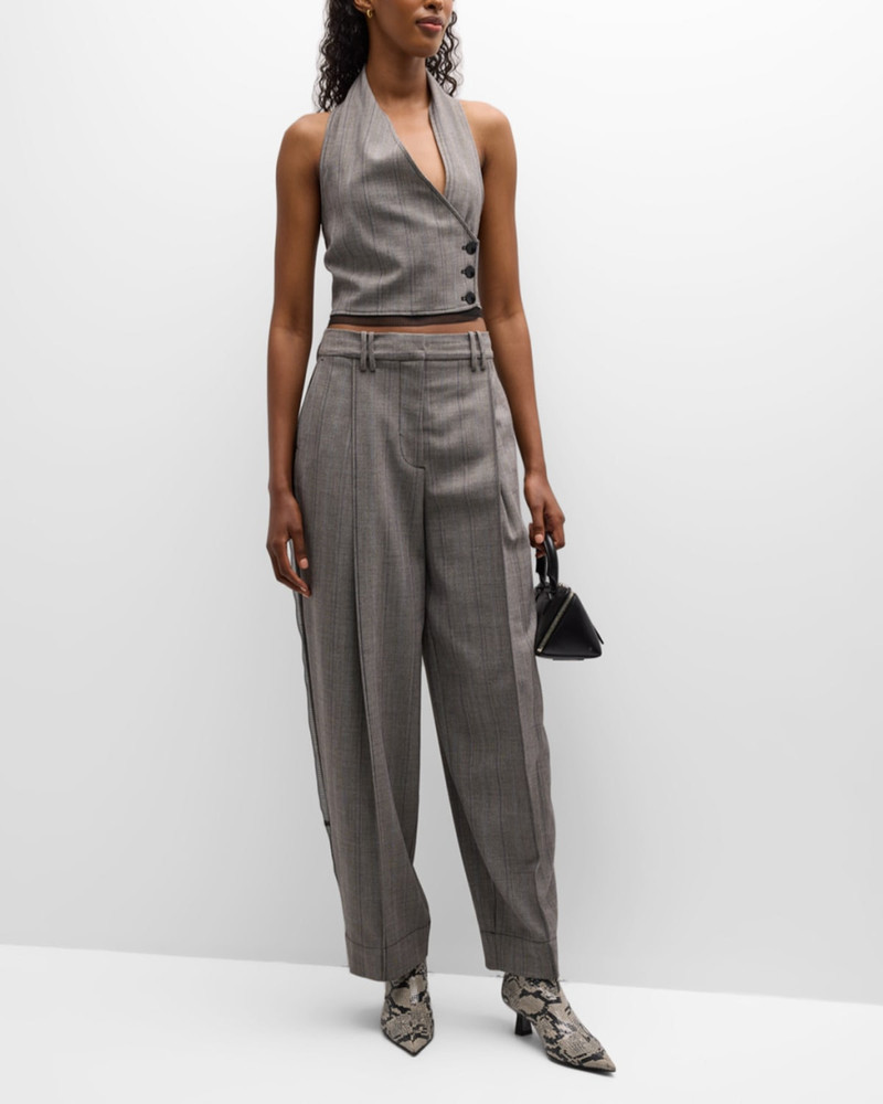 Herringbone Halter Suiting Vest 4