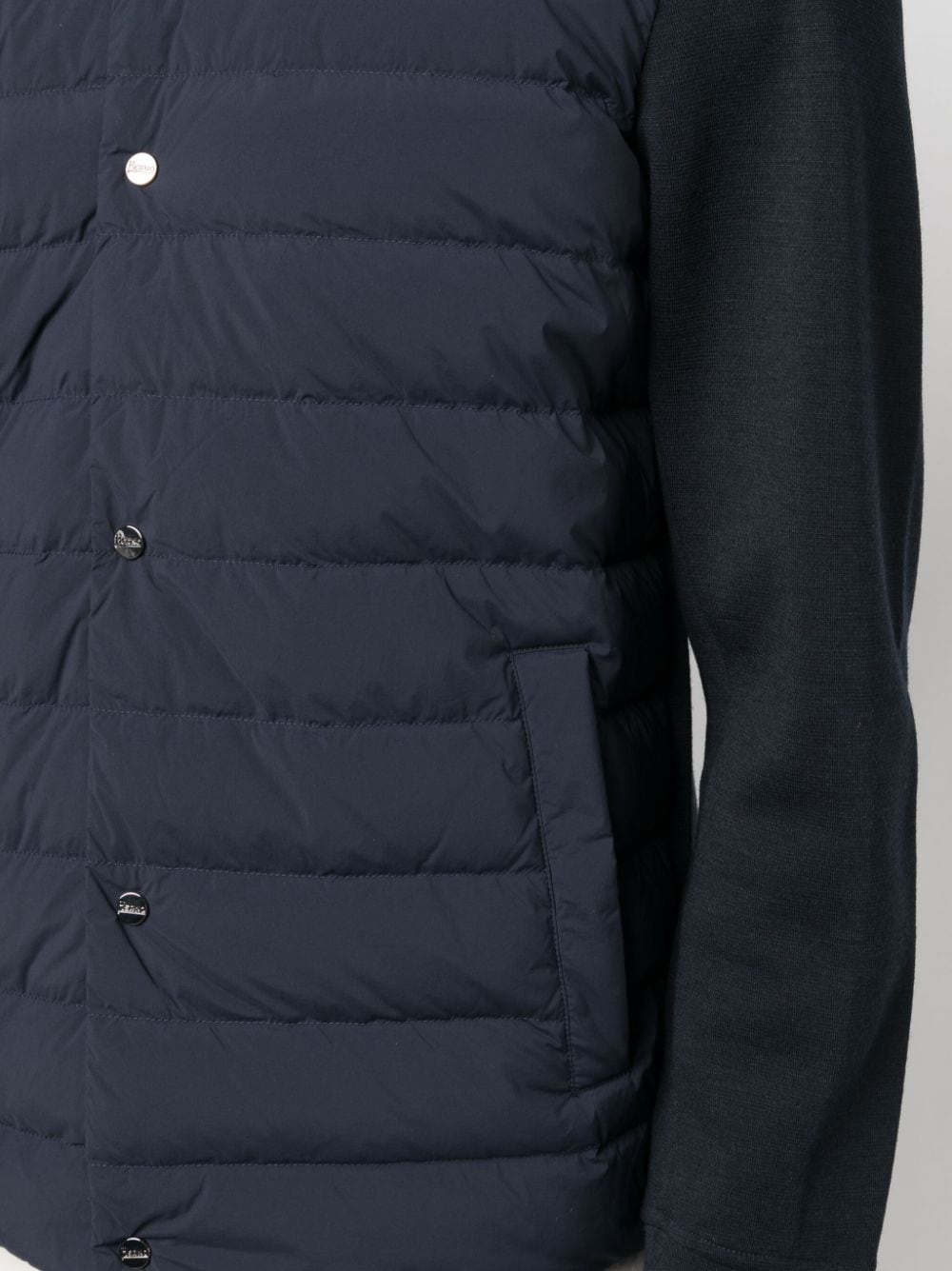 contrasting-sleeves padded jacket - 5