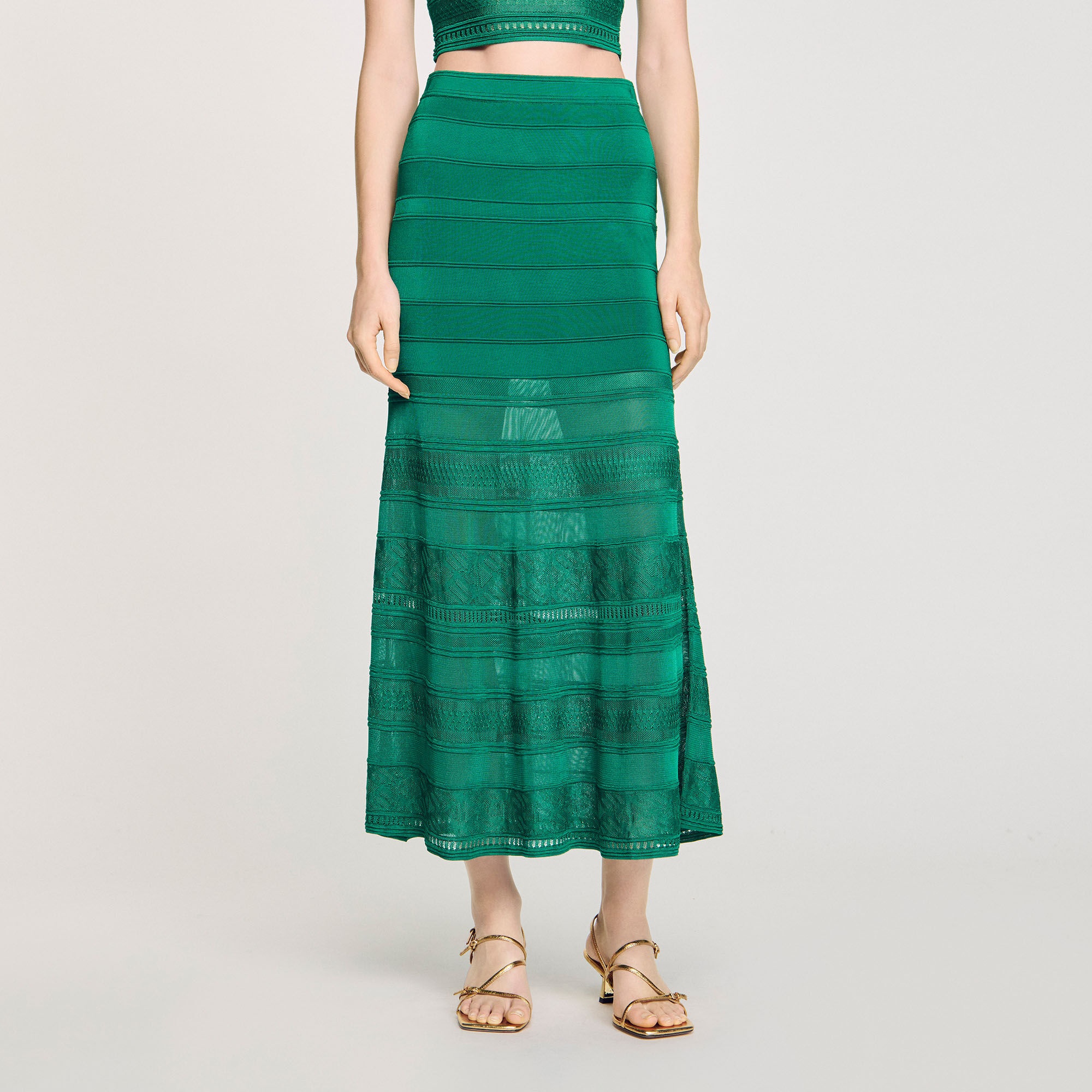 MAXI DECORATIVE KNIT SKIRT - 4
