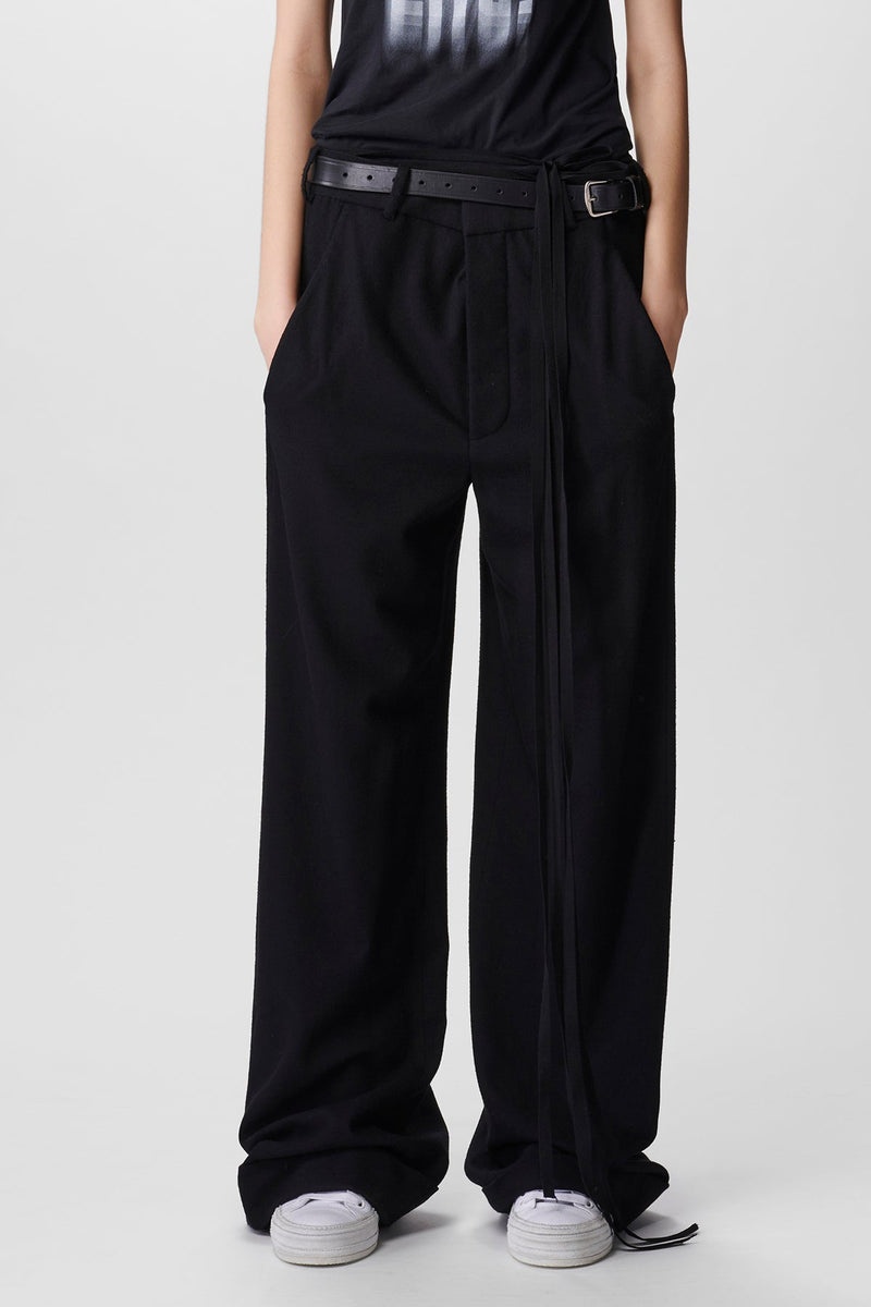 Belinda Loose Fit Trousers Brushed Wool - 1