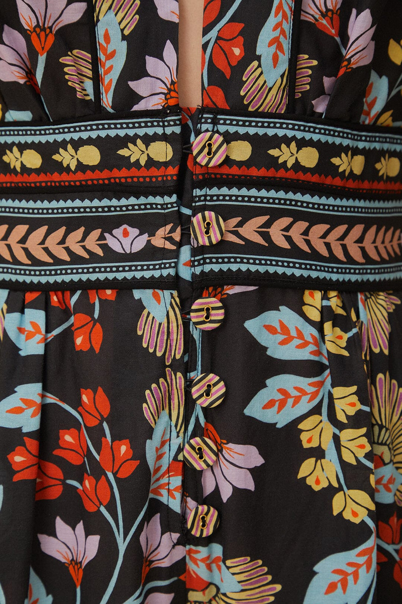 Flowery Black Jumpsuit 6
