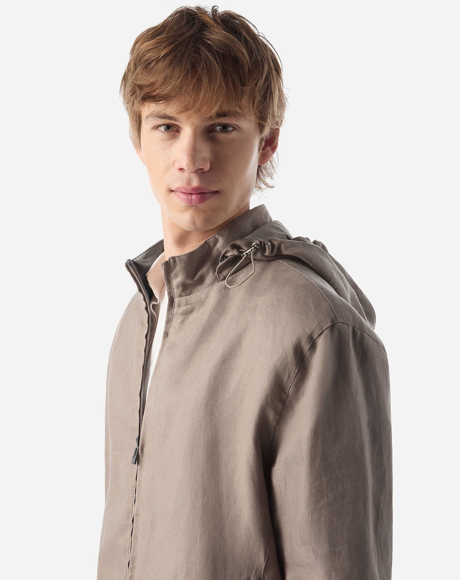 Greige pure linen jacket - 4