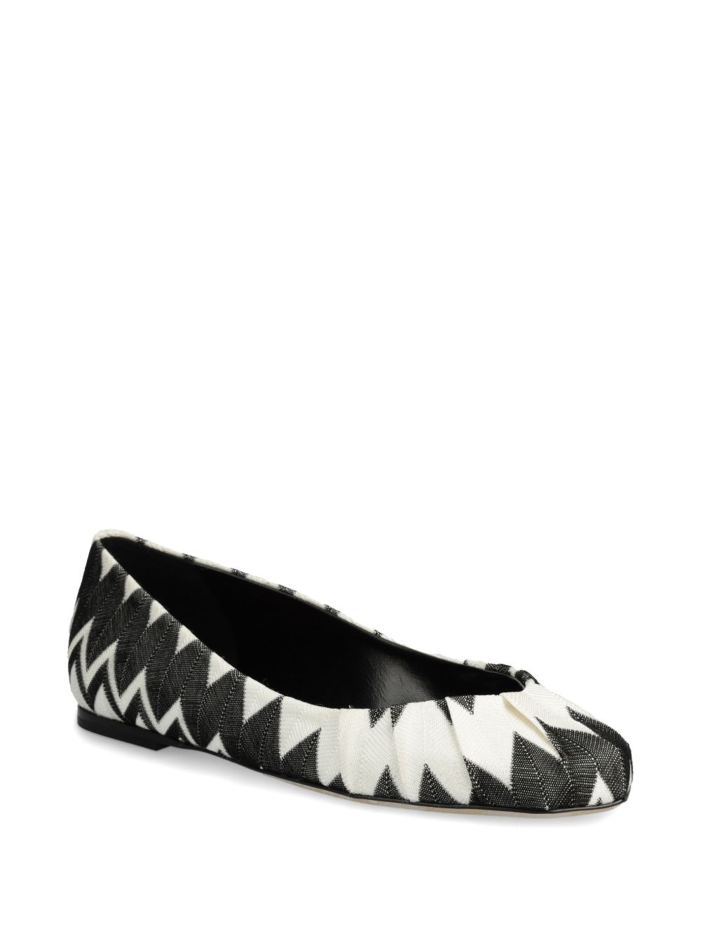 zigzag-print ballerinas - 2