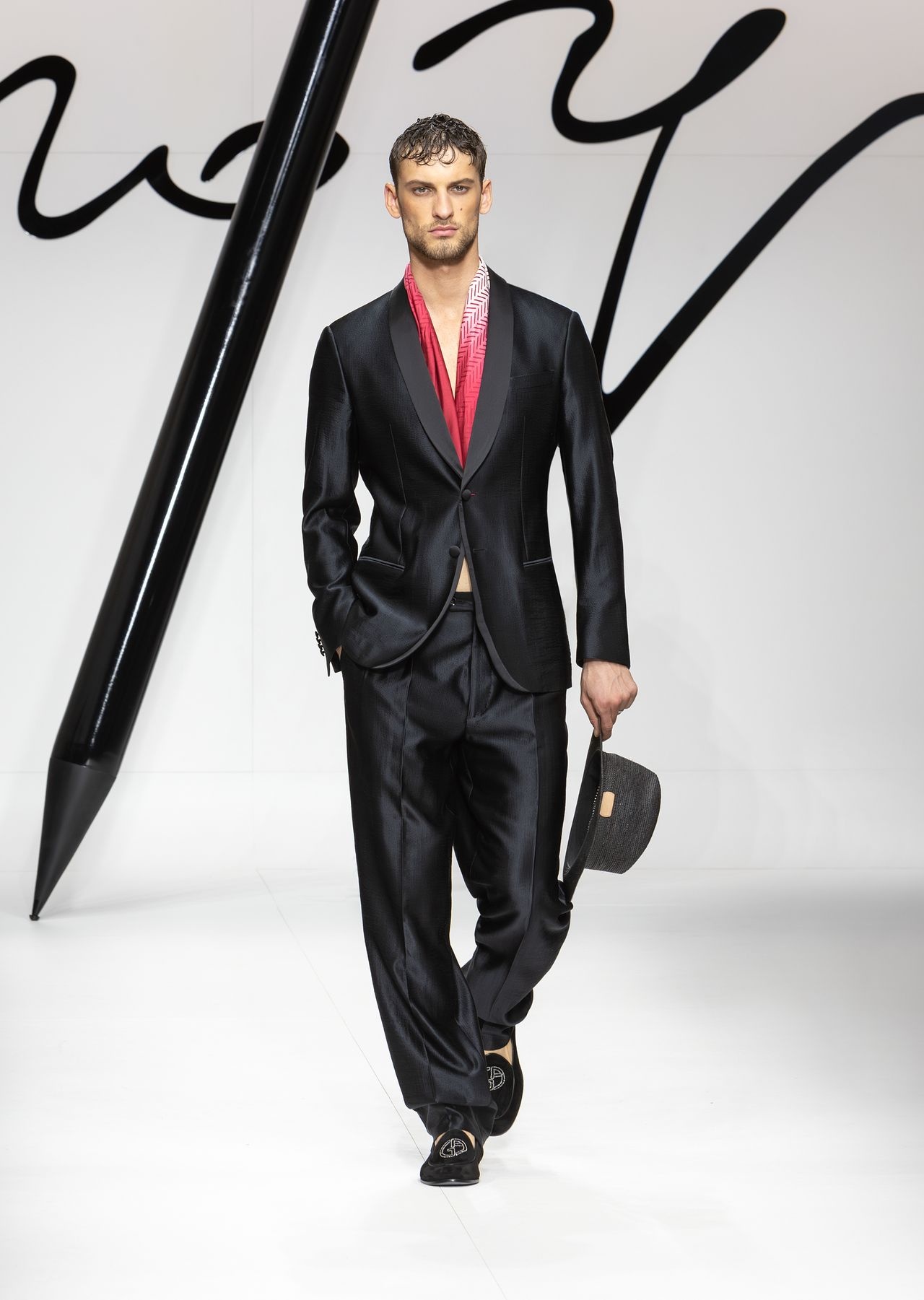 Soho line wool and silk satin tuxedo jacket - 6