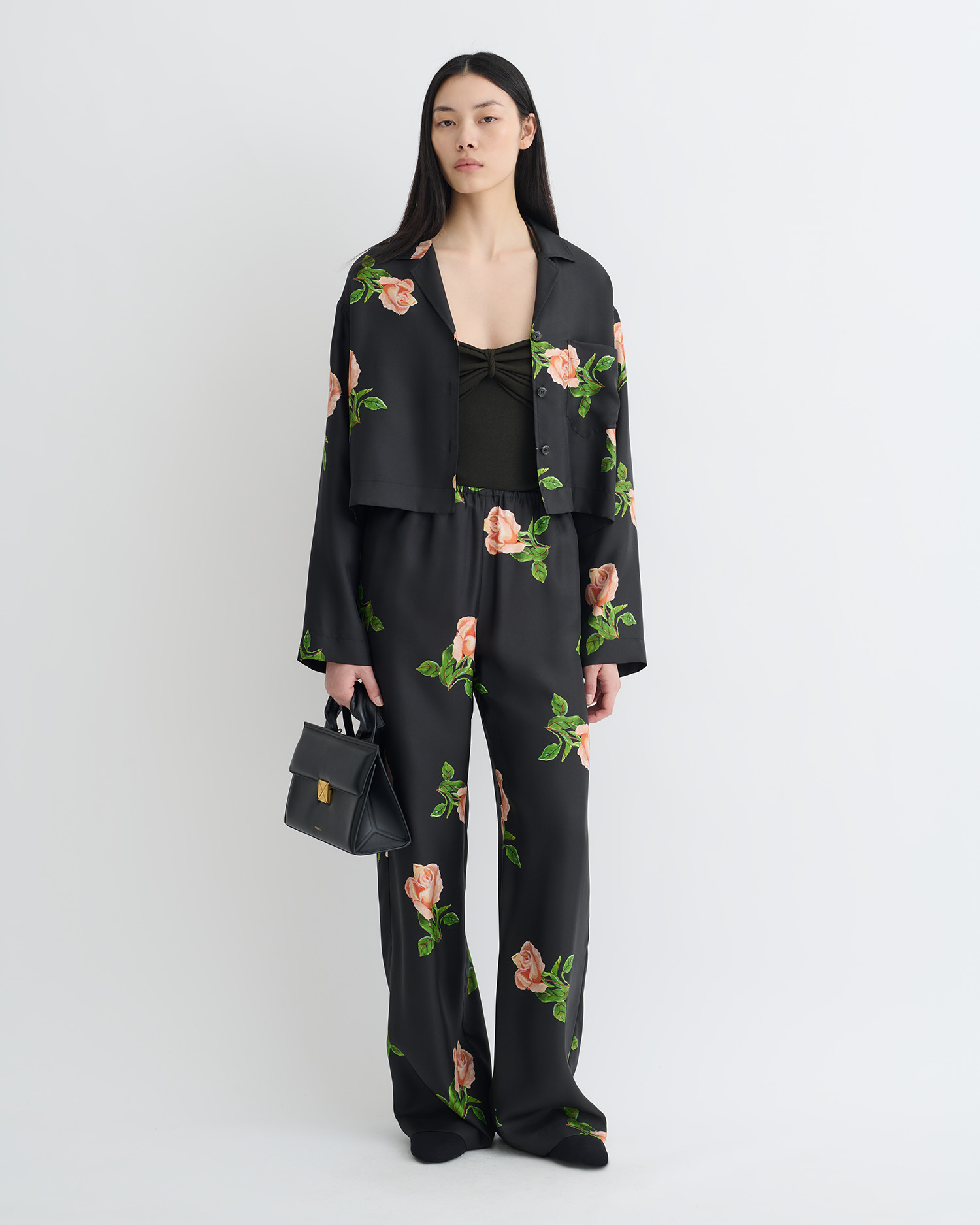 Cropped Silk Twill Shirt - 3