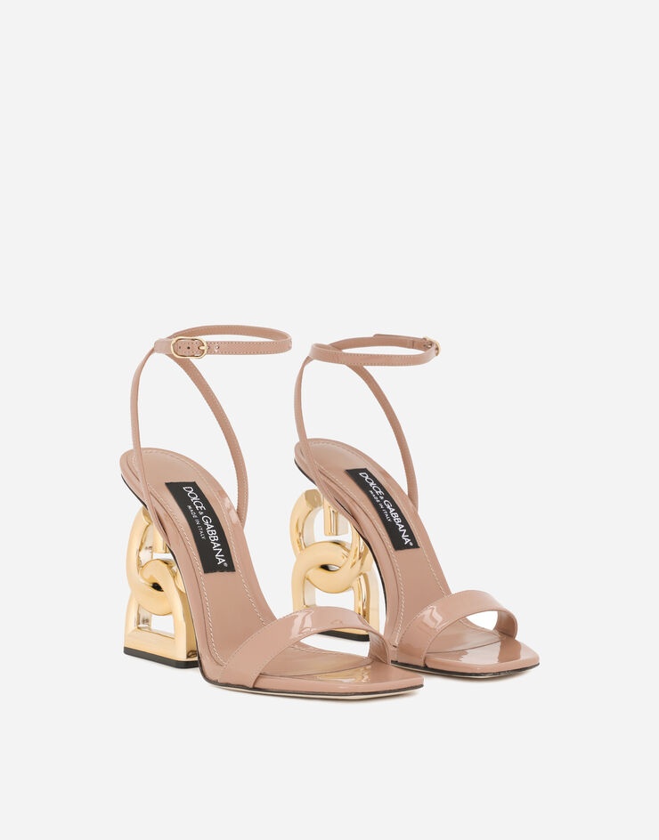 Patent leather sandals with DG Pop heel - 2