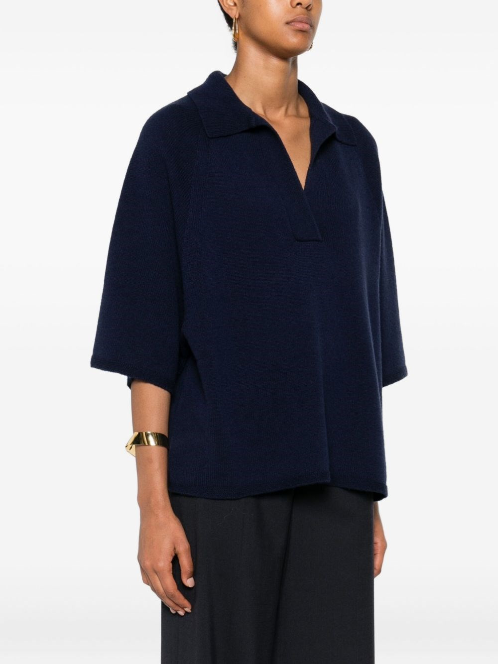 Wool oversized polo shirt - 2