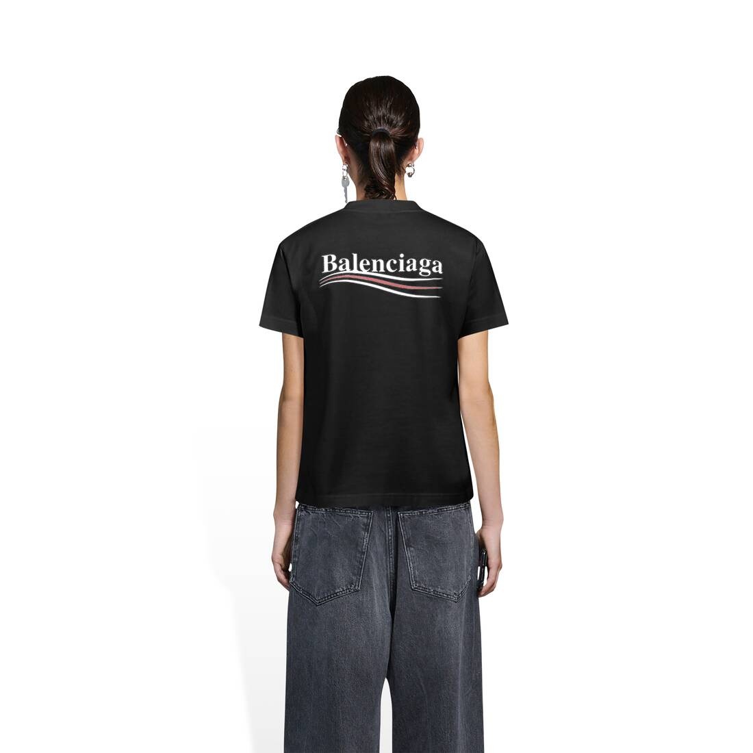BALENCIAGA Women's Political Campaign T-shirt Small Fit in