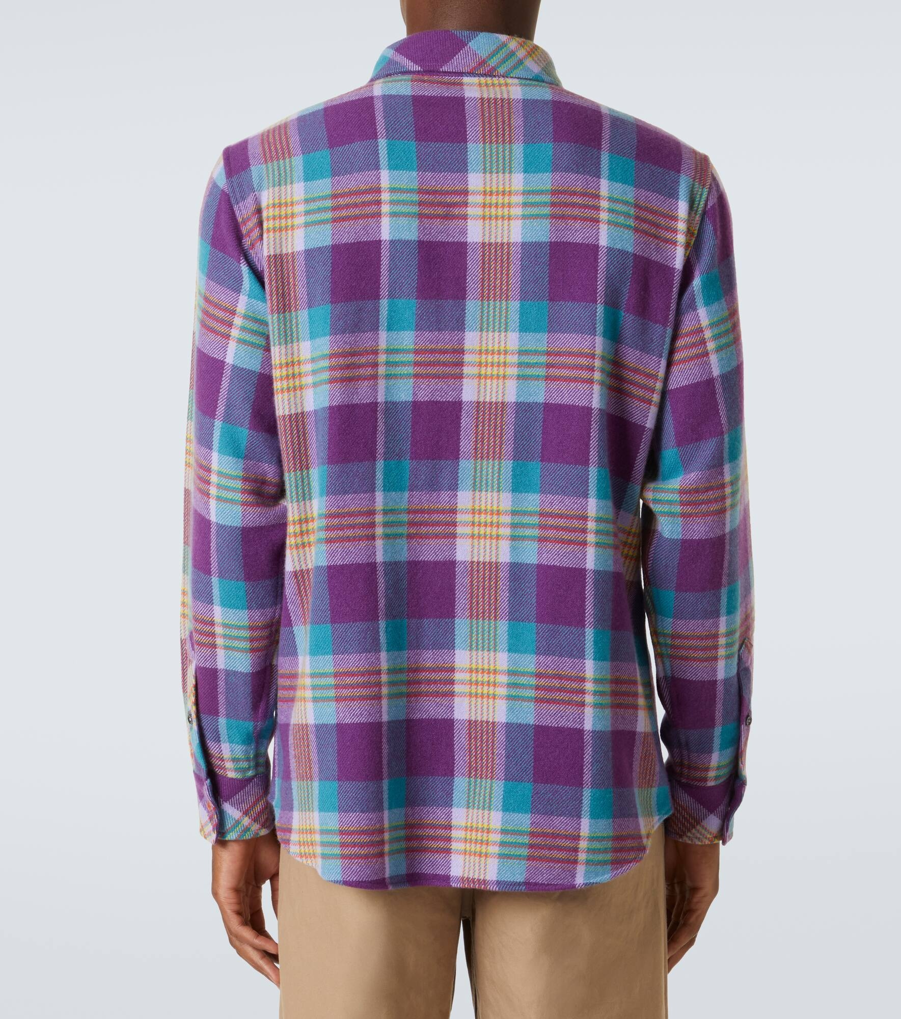 Checked cashmere shirt - 4
