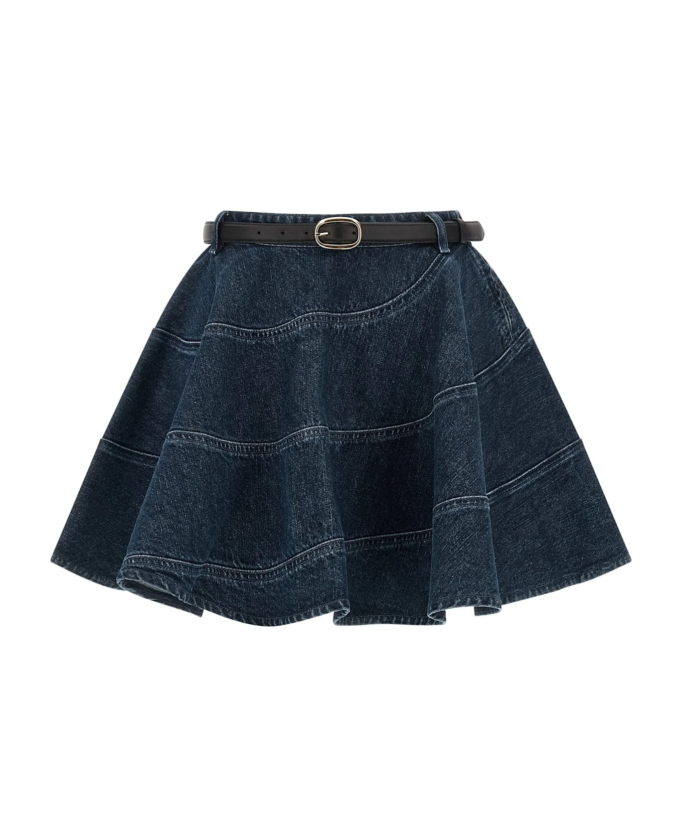 'flared Denim Mini' Skirt - 1