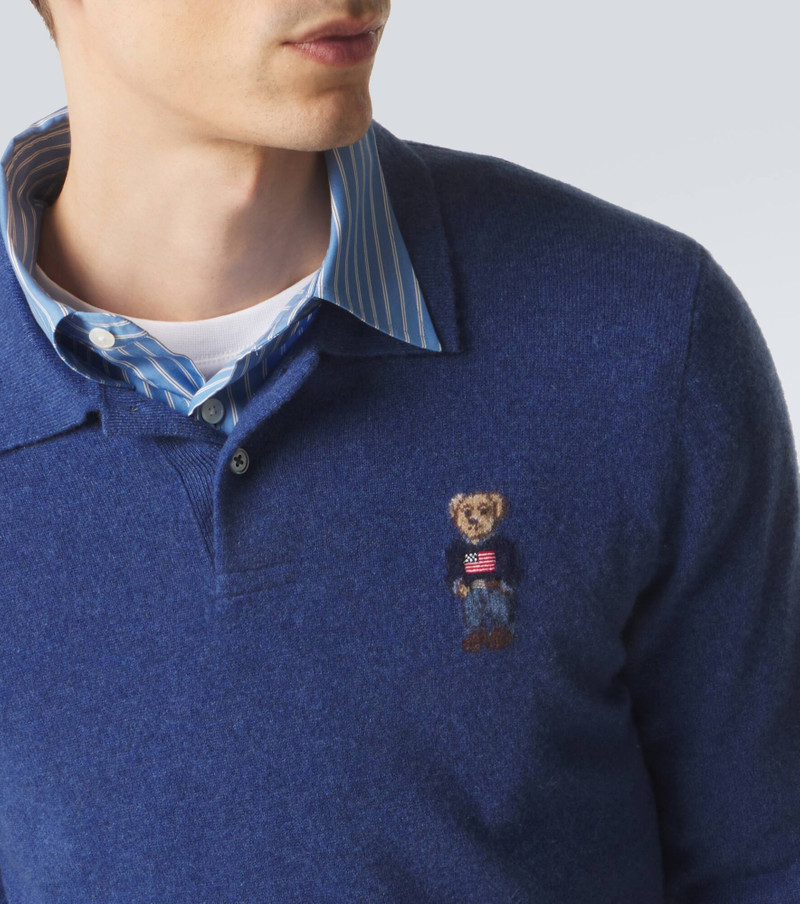 Polo Bear cashmere polo sweater 6