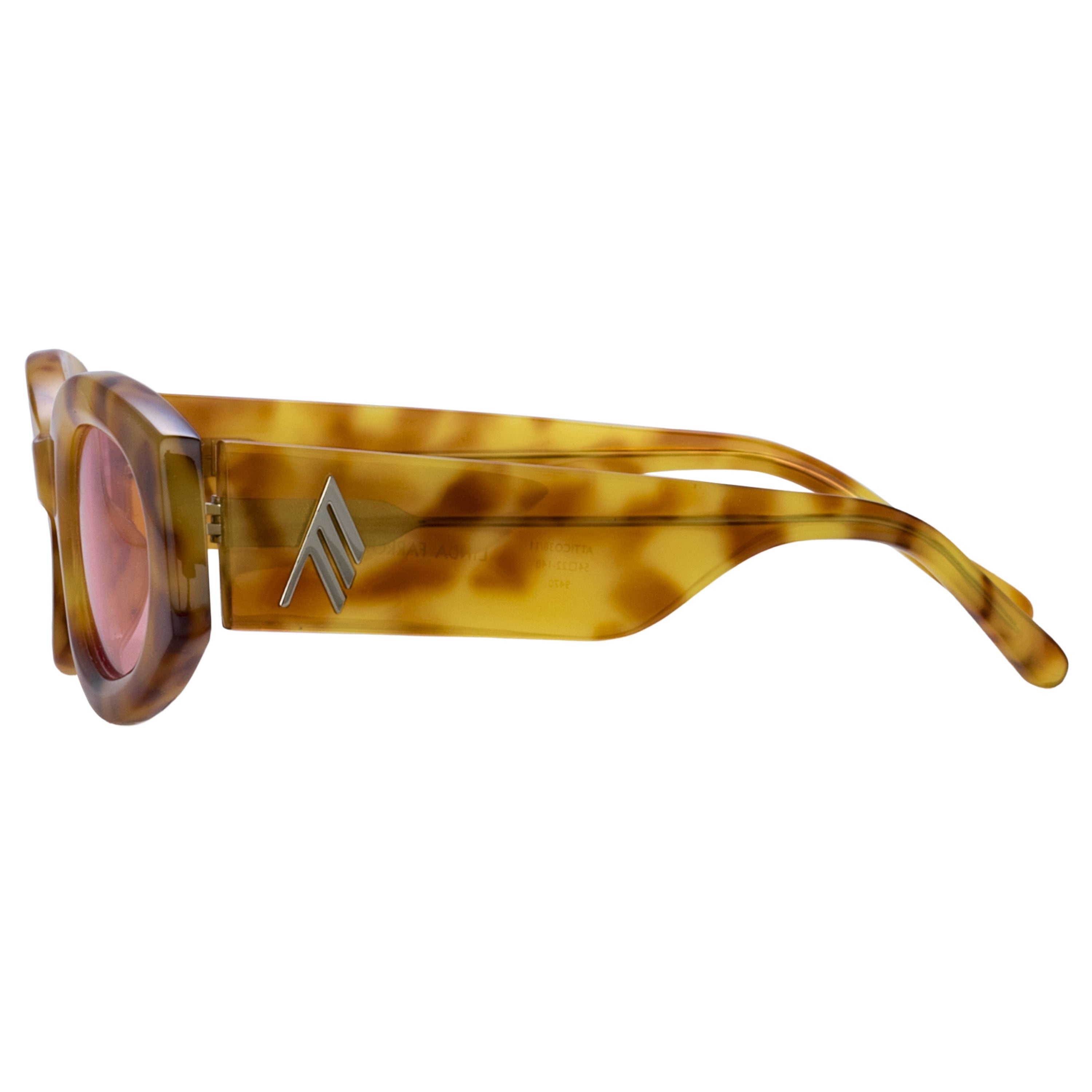 Linda Farrow The Attico Berta Brown tortoiseshell Pink Cat-Eye Sunglasses NEW The Attico Thea Angular Sunglasses in Tortoiseshell | Linda  main image 3