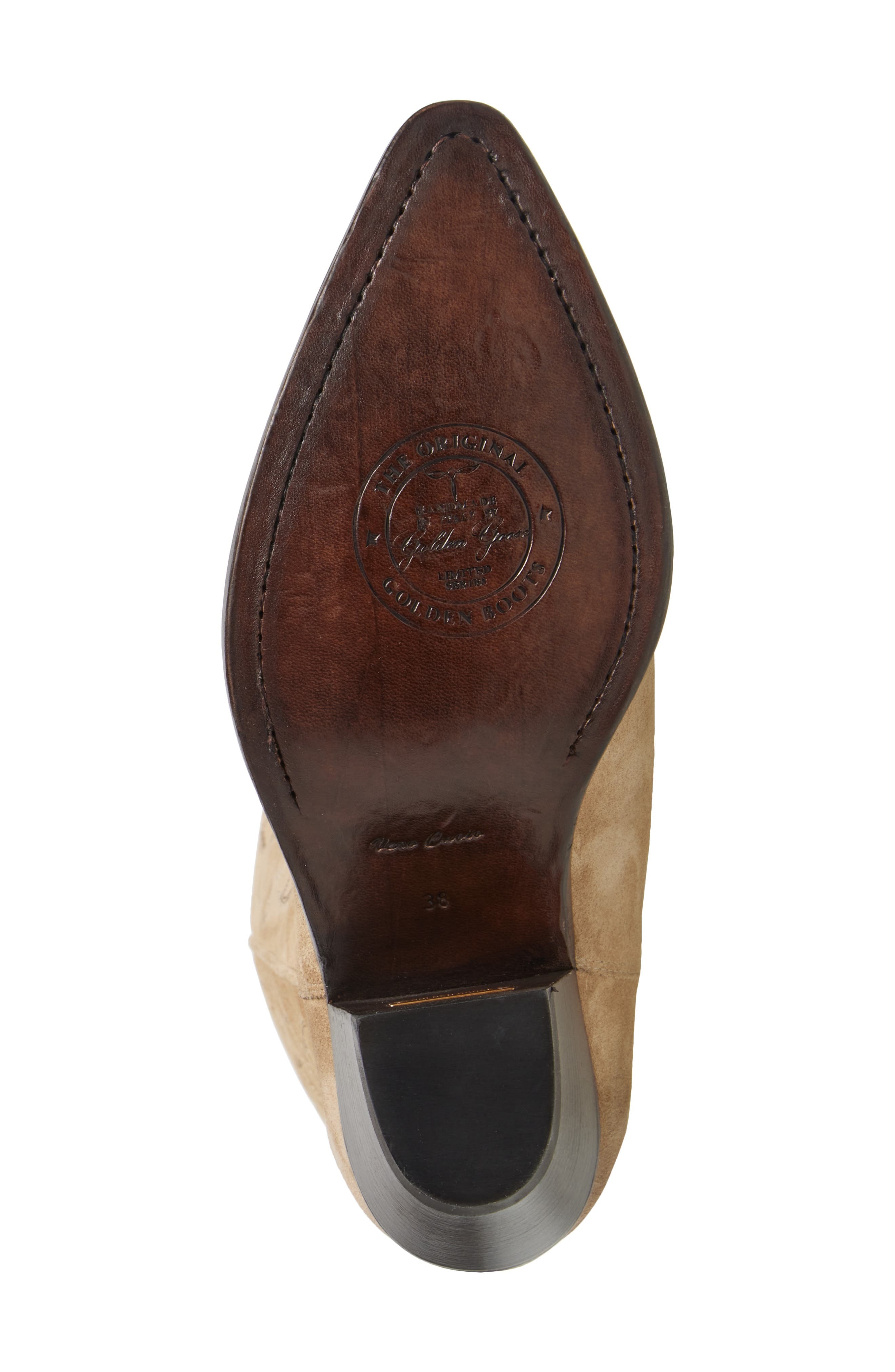 Golden Goose Wish Star Pointed Toe Western Tall Boot in Sand at Nordstrom - 5