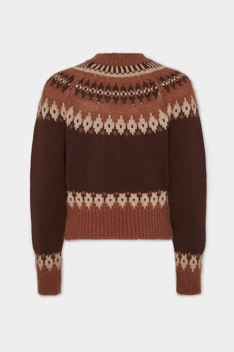 DSQUARED2 JACQUARDED MOHAIR KNIT JUMPER outlook