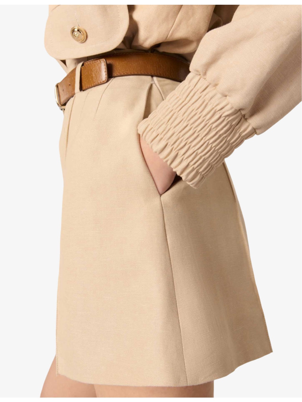 Darted Linen and Cotton-Blend Woven Shorts - 5