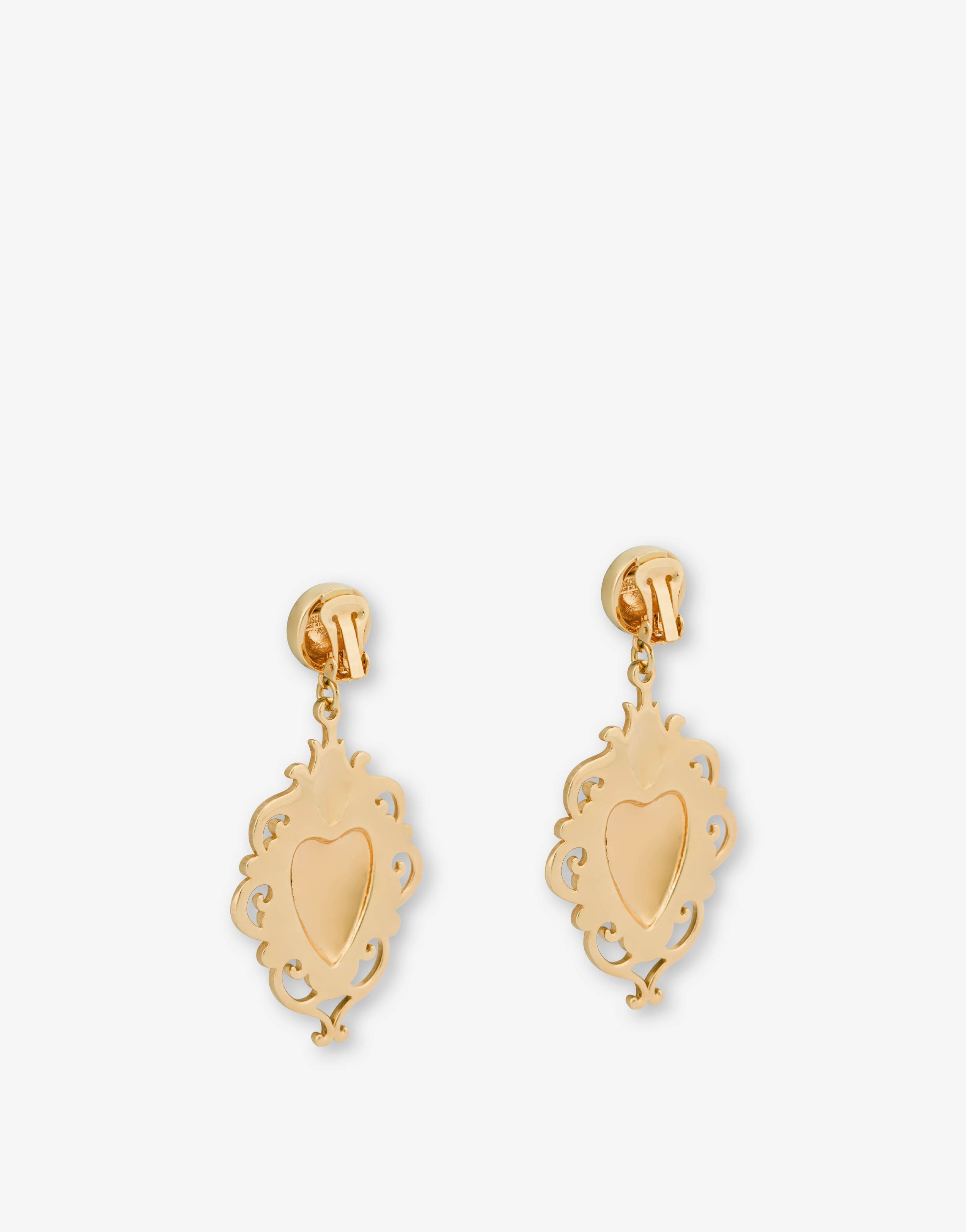 GOLD HEART CLIP-ON EARRINGS - 3