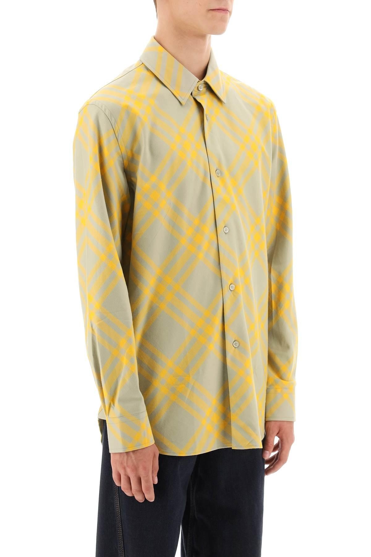 BURBERRY - FLANNEL SHIRT WITH CHECK MOTIF - 3