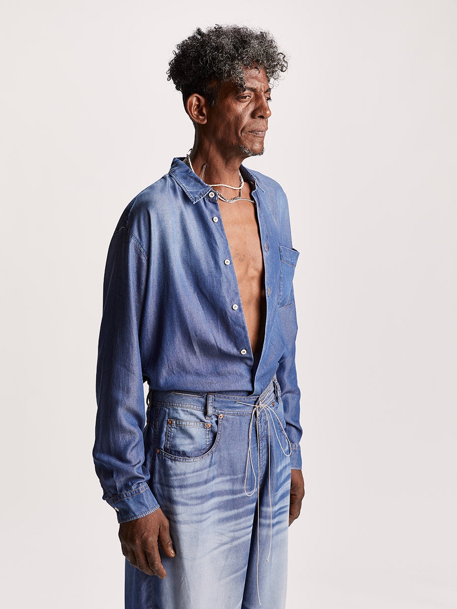 Officina Pijama Shirt Indigo - 3