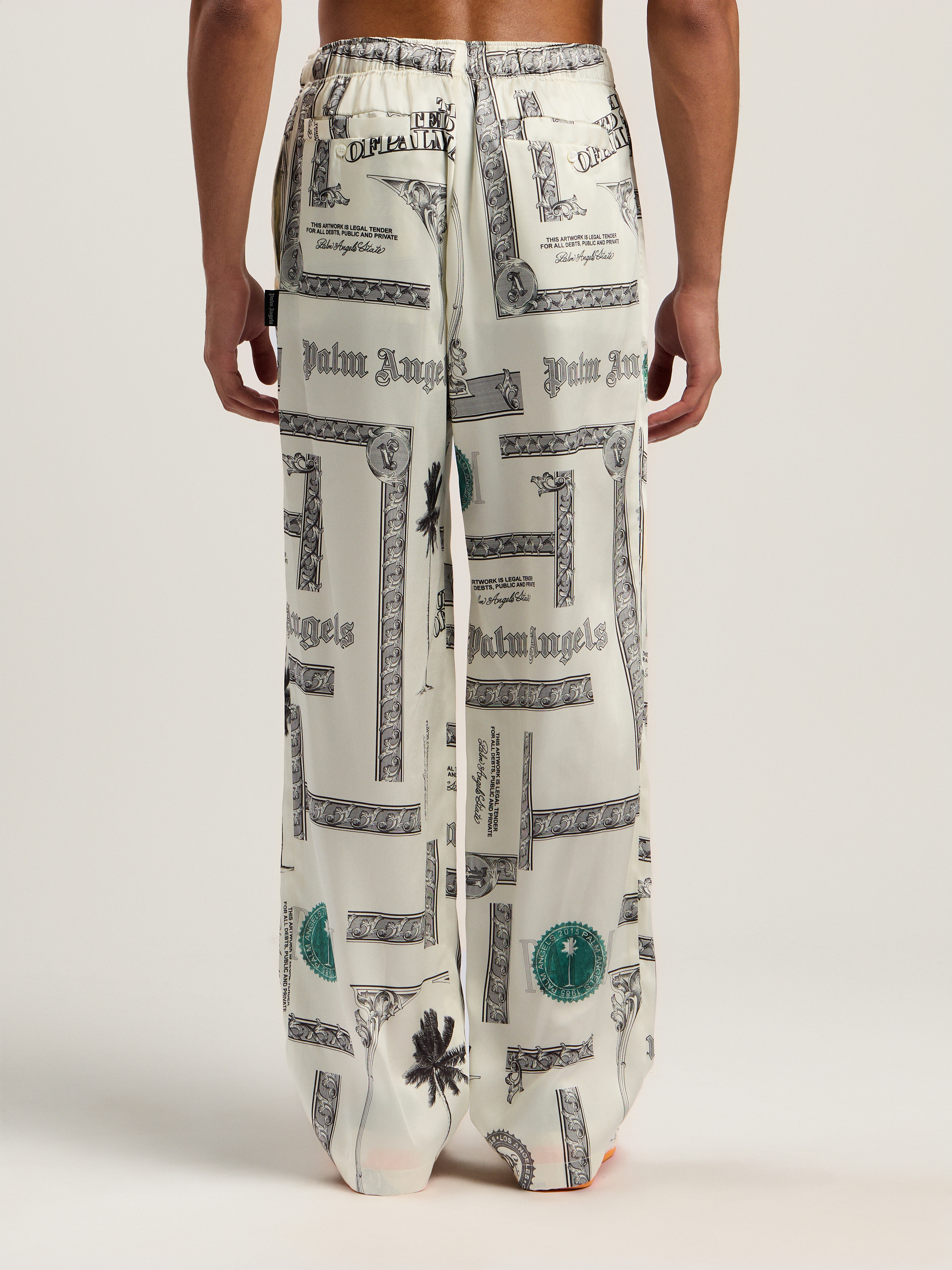 Dollar Print Wide-Leg Pants - 5