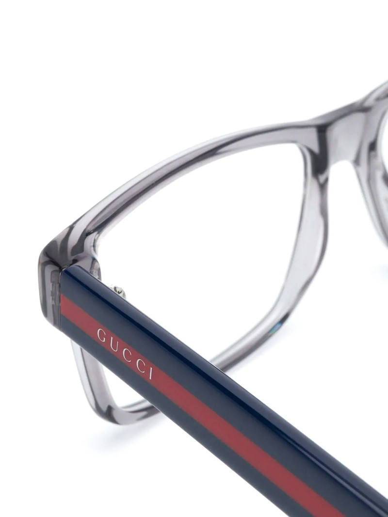 Web detail rectangular-frame glasses 3