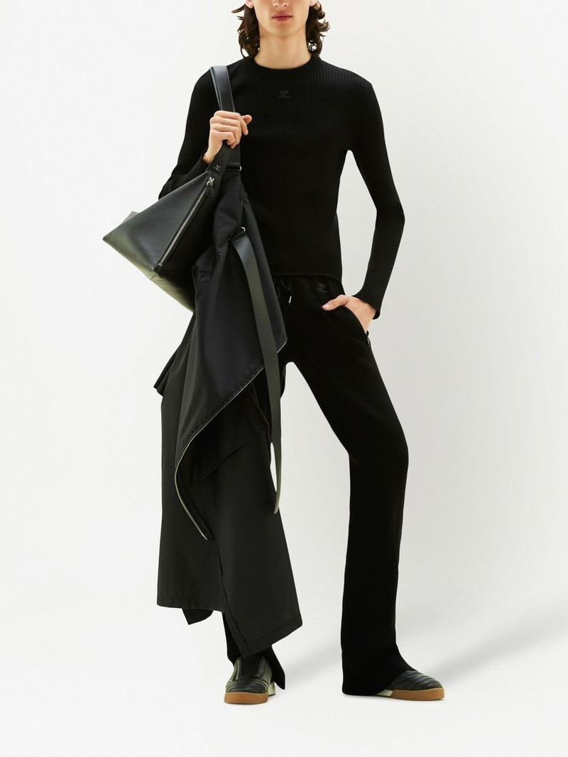 courrèges iconique rib knit trousers outlook