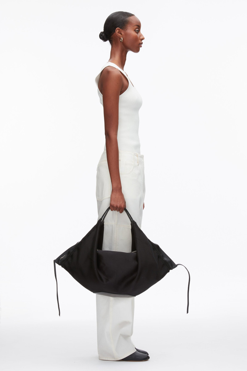 Structured Satin Luna Medium Bag 6