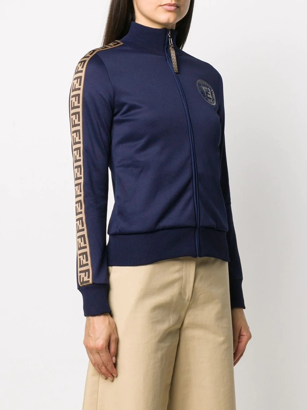 FF logo trim track jacket - 3