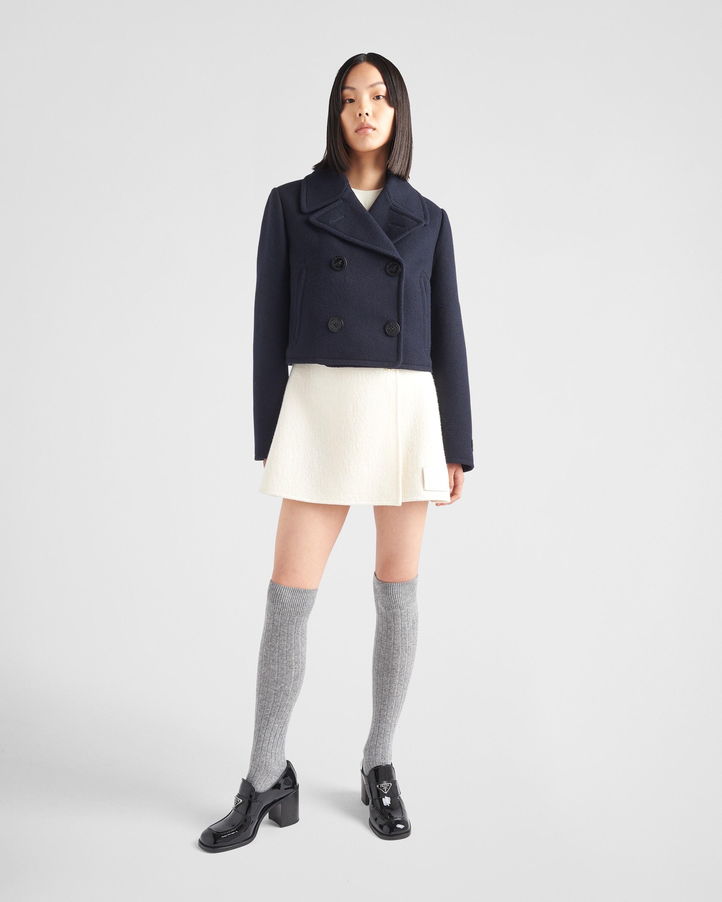 Double-breasted cloth peacoat - 2