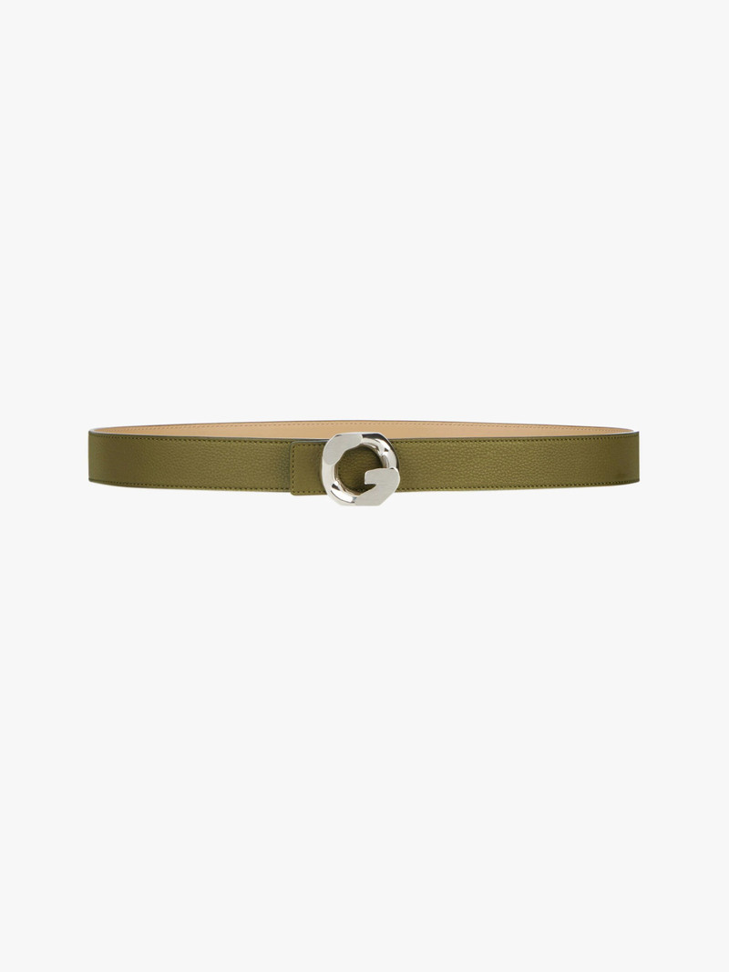 REVERSIBLE BELT IN LEATHER WITH G CHAIN BUCKLE 1