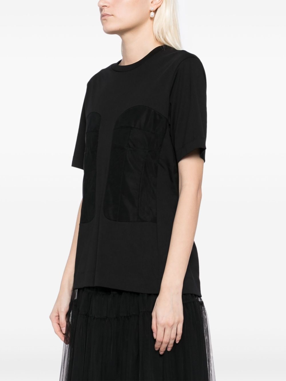 tulle paneled T-shirt - 3