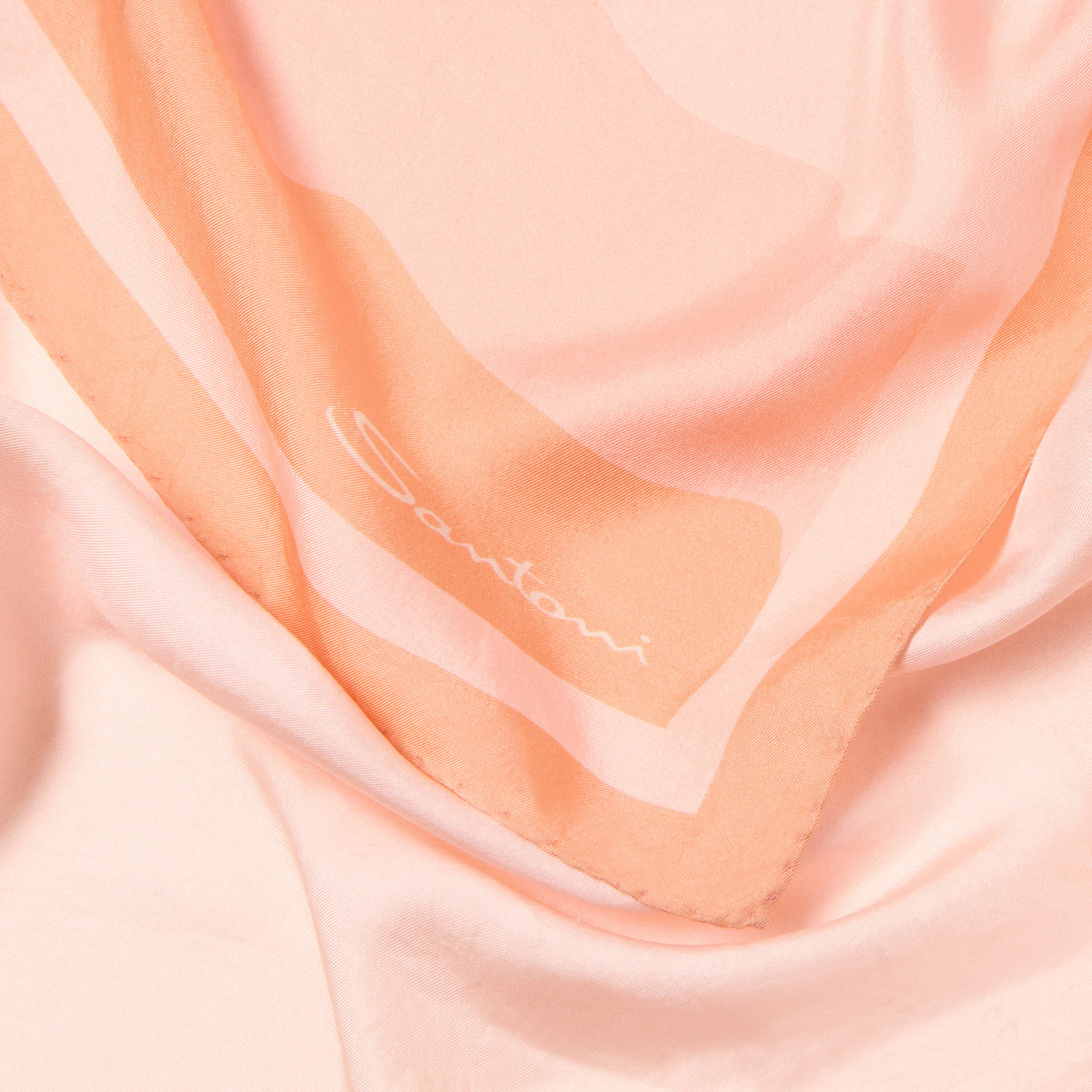 Orange silk scarf - 2