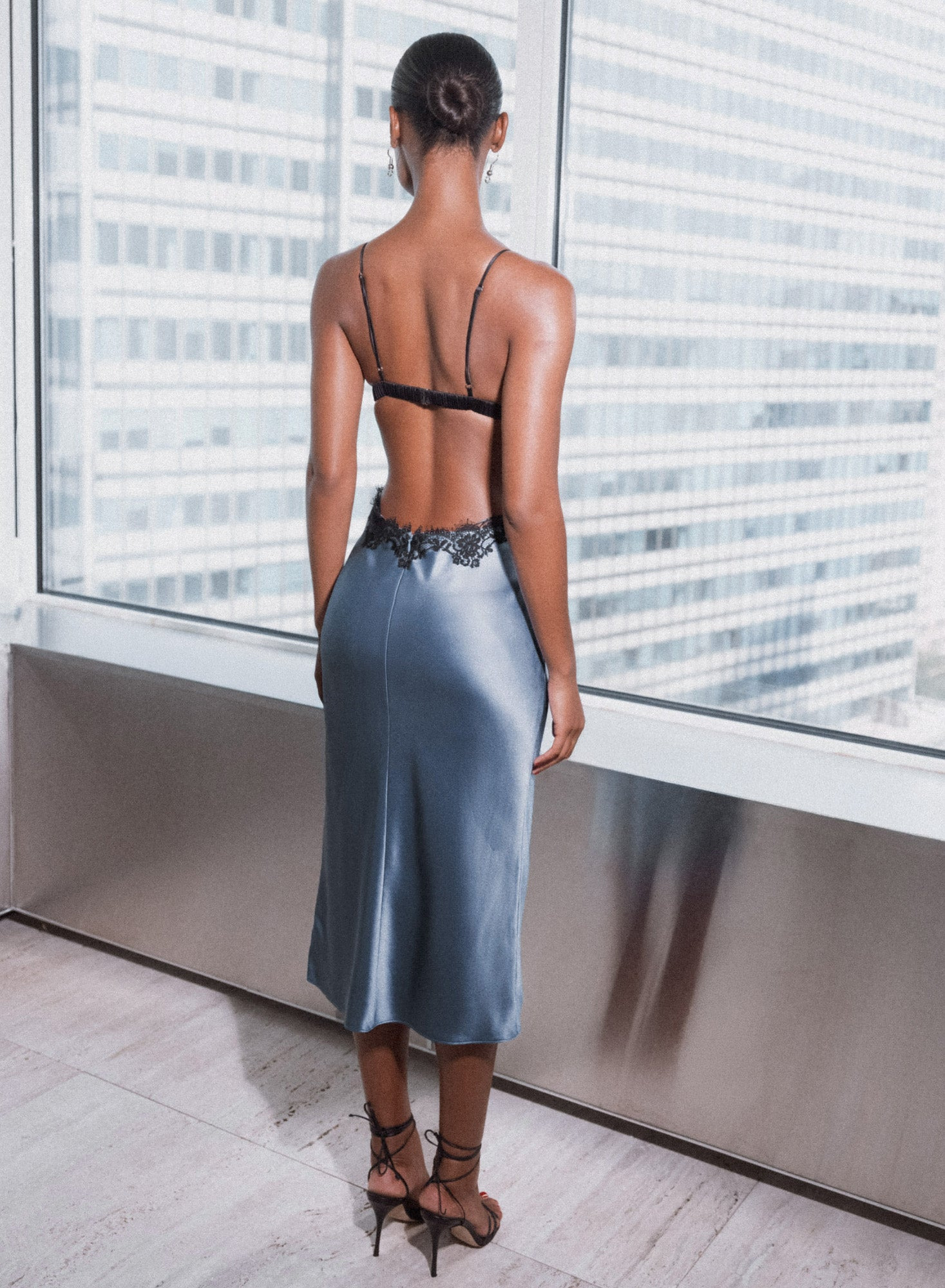 Silk & Lace Cutout Slip - 4