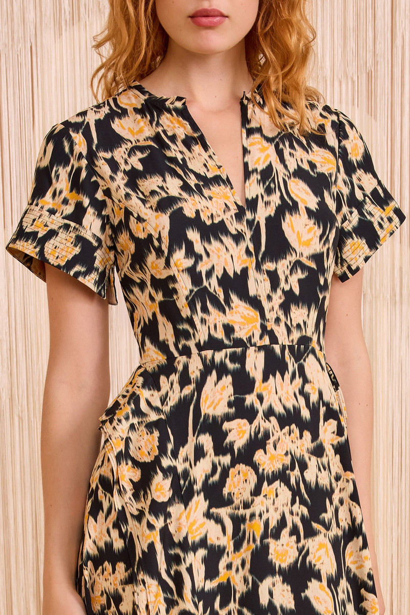 ULLA JOHNSON Nadya Short Sleeve Midi Dress outlook