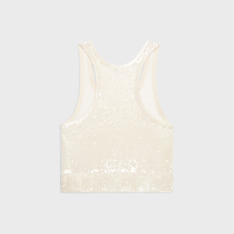 CELINE tank top in embroidered silk outlook