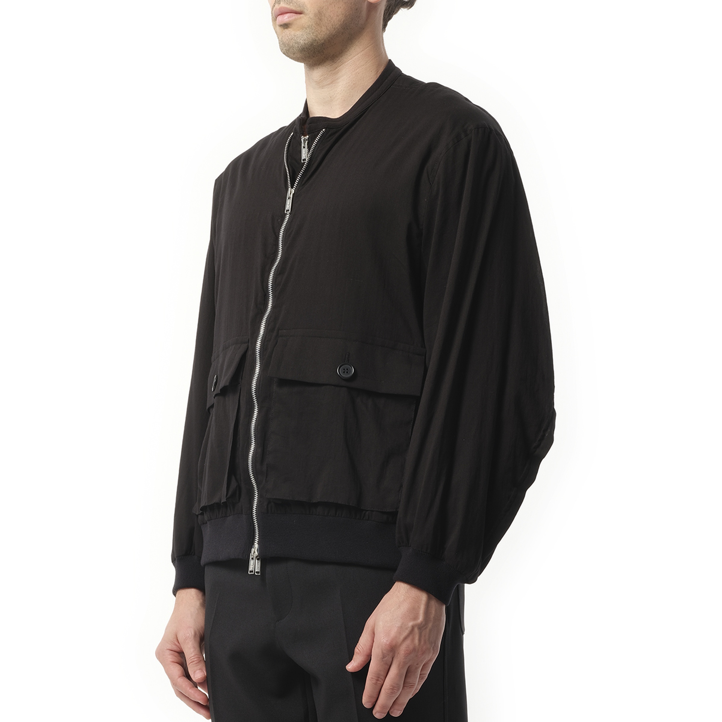 Double Zip Blouson in Black - 5