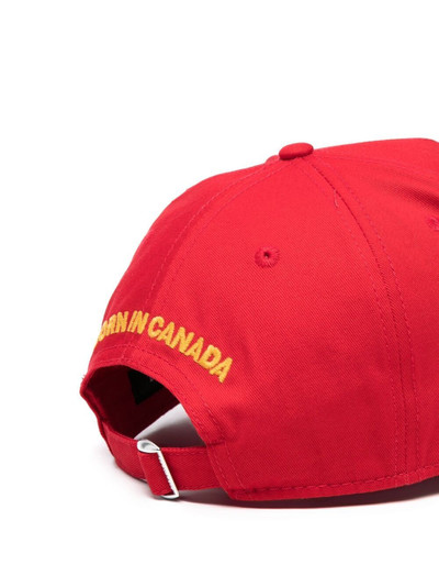 DSQUARED2 distressed logo-patch cap outlook