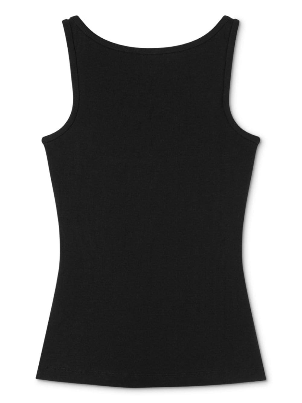 logo-embroidered tank top - 2