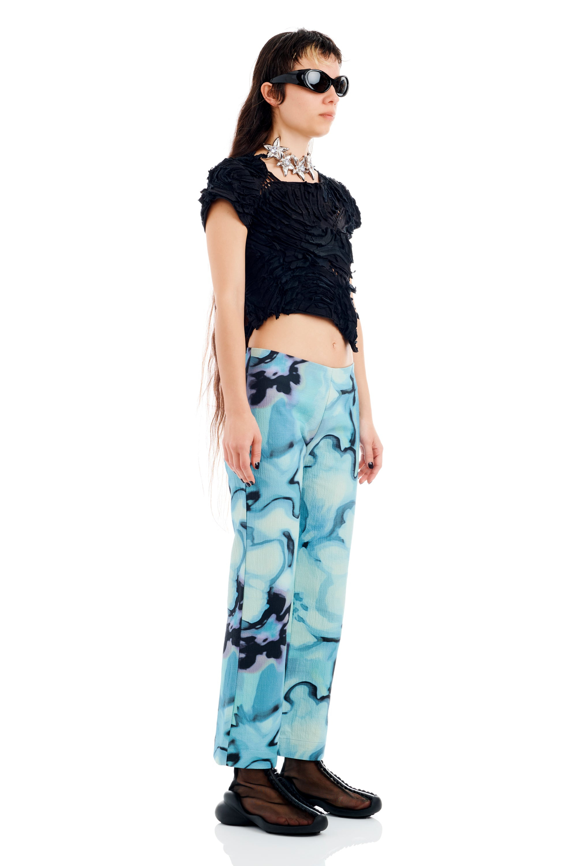 MARIPOSA PANT SKY WATERCOLOR FLORAL - 3
