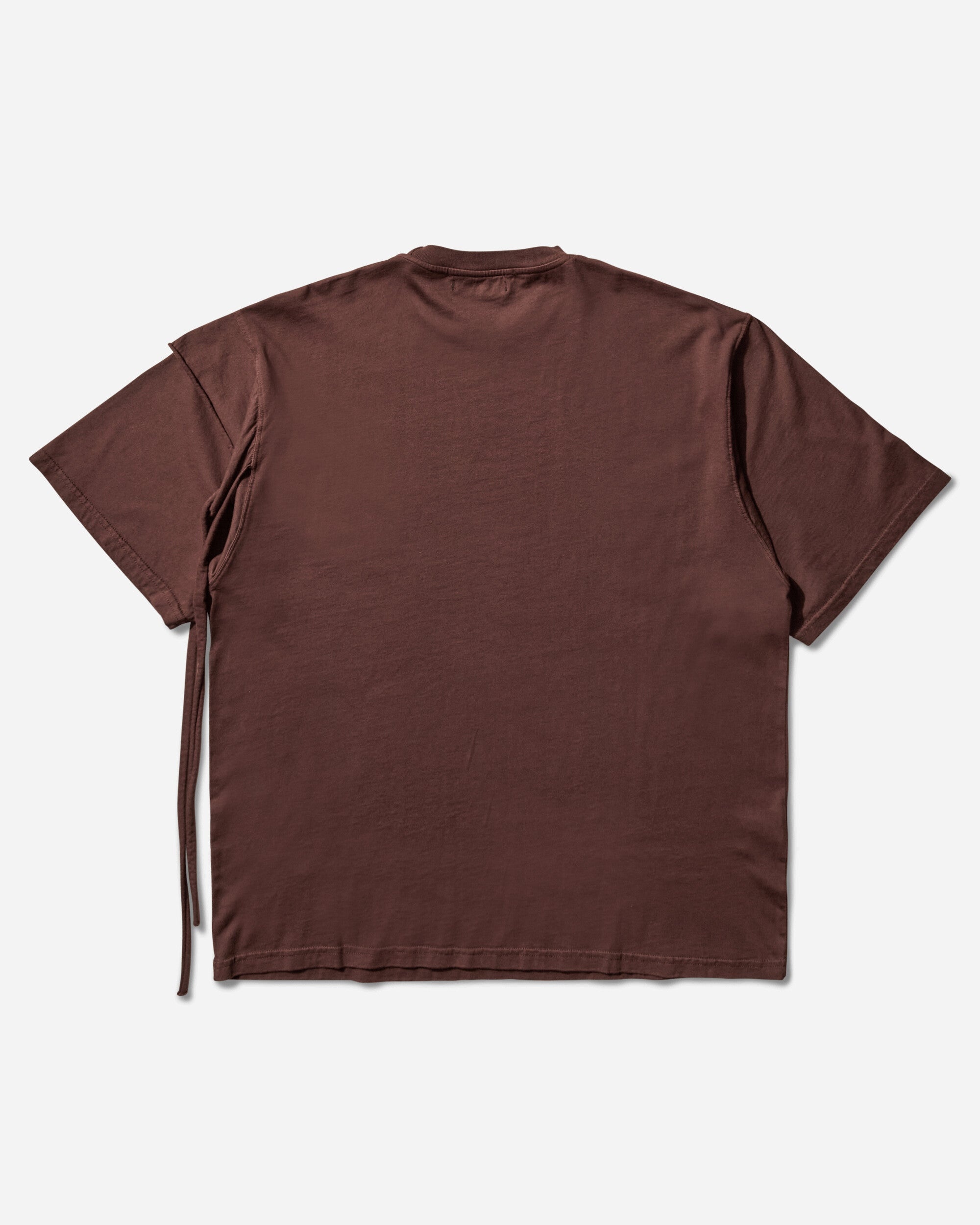 Women's Julien Ceccaldi Deconstructed Boxy T-Shirt Dark Brown Wash - 2