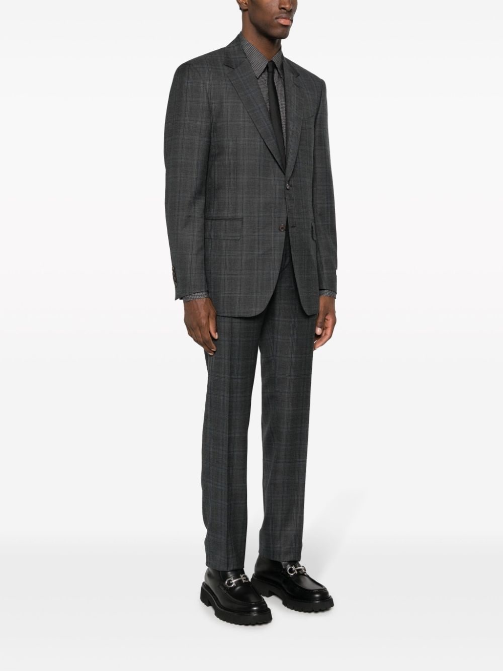 checked wool suit - 3