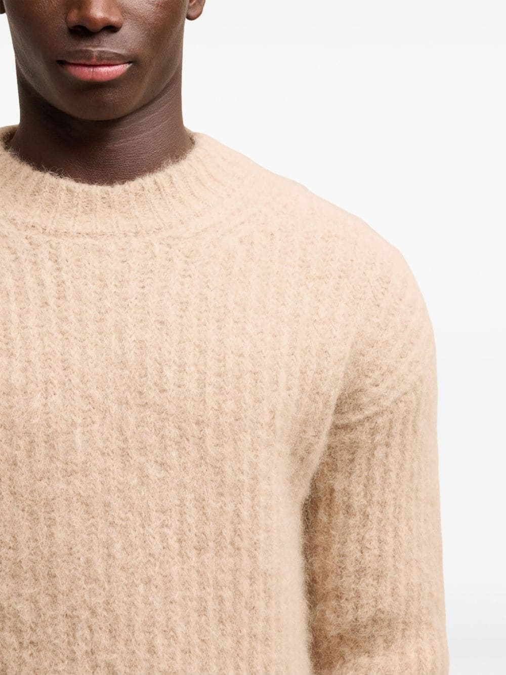 ribbed wool blend jumper - 6