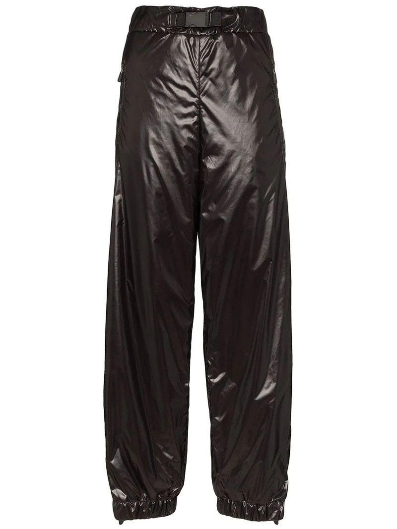 side-stripe nylon trousers 1