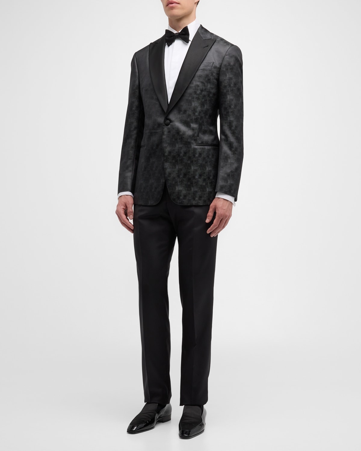 Men's Micro-Dot Peak Dinner Jacket - 3